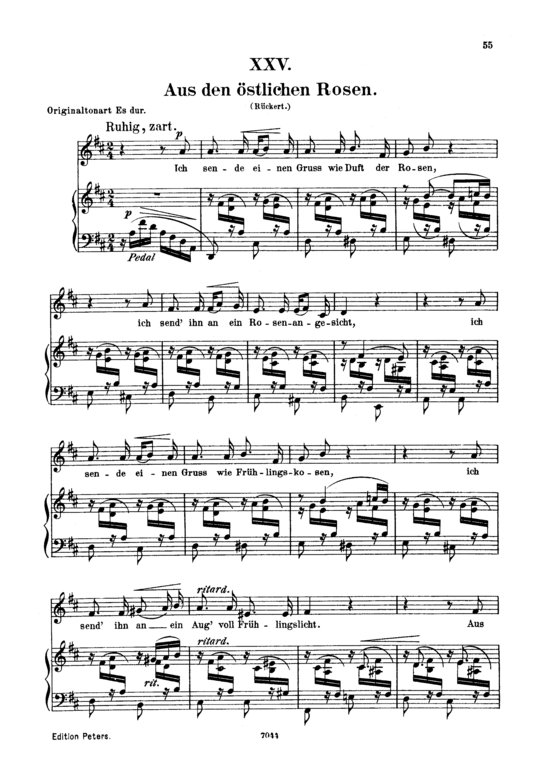 Product picture to: Aus den östlichen Rosen, Op.25 No.25Robert Schumann