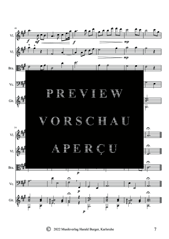 gallery: Eternal Love (Partitur), , Streicher Quartett und Gitarre