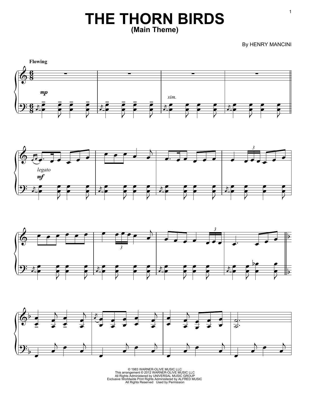 Produktbild zu: The Thorn Birds (Main Theme)