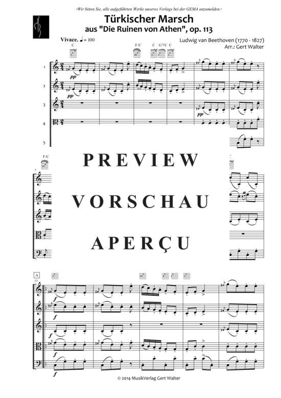 gallery: Türkischer Marsch , , (Quintett flexible Besetzung)