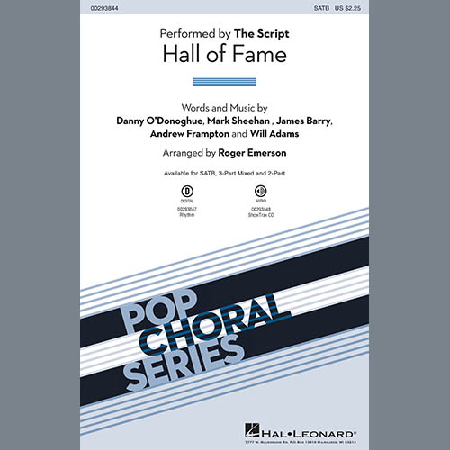 cover: Hall Of Fame (feat. Will.I.Am) (arr. Roger Emerson), The Script, The Script feat. will.i.am, Chor