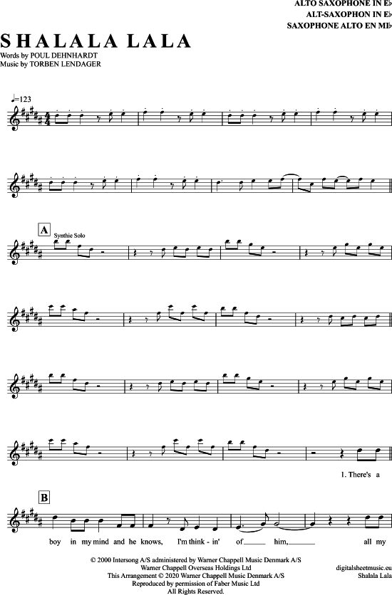 Product gallery: Page 1 of 4 Shalala Lala , Vengaboys, Alto Saxophone