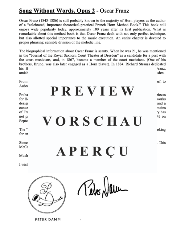 Product gallery: Page 3 of 10 Lied Ohne Worte, Op. 2, , Horn In F and Piano