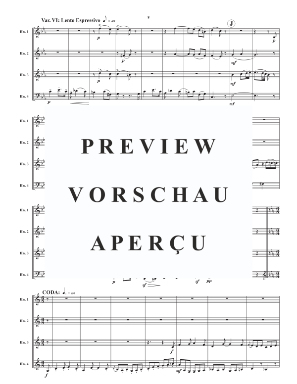 Product gallery: Page 10 of 11 Variations by Beethoven on a Theme by Mozart, , Horn Quartet