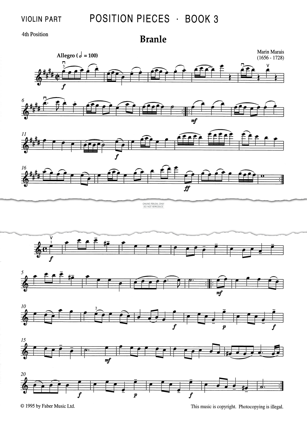Product gallery: Page 1 of 1 Bourrée, Leopold Mozart
