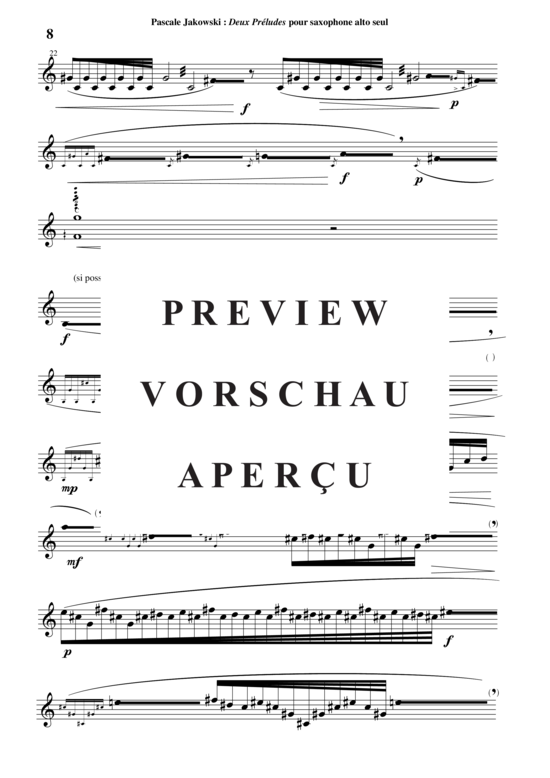 Product gallery: Page 9 of 11 Deux Préludes , , (Alto saxophone in E flat solo)