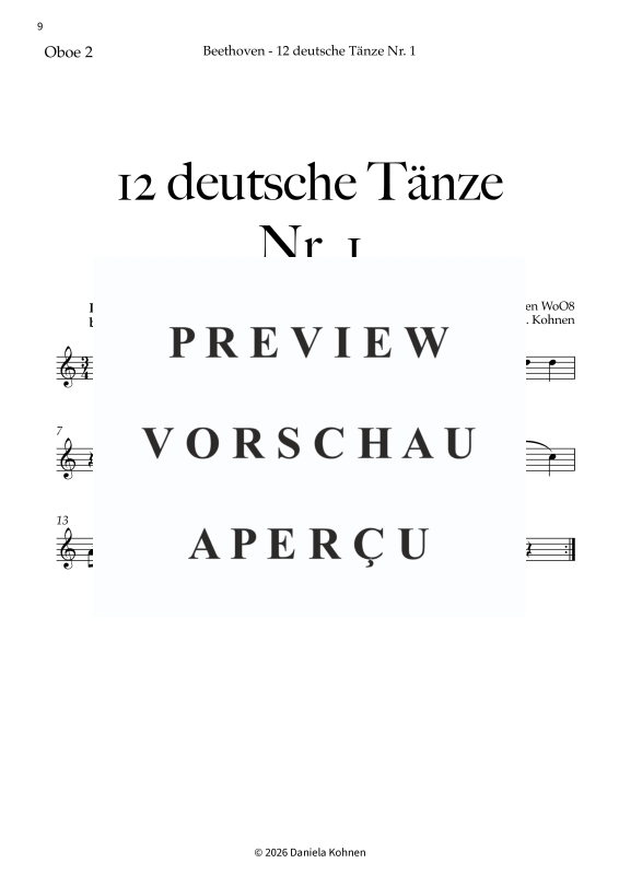 Produktgalerie: Seite 11 von 11 Deutscher Tanz Nr. 1, , Jugendkammerorchester