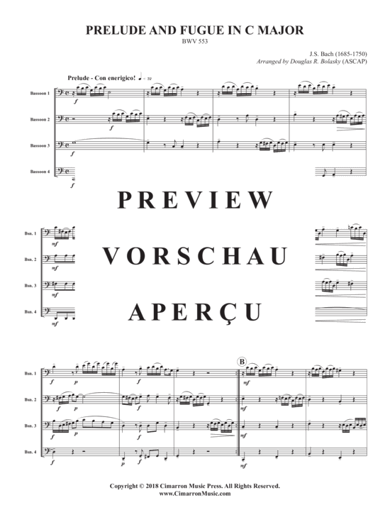 gallery: Prelude and Fugue in C Major , , (Fagott Quartett)