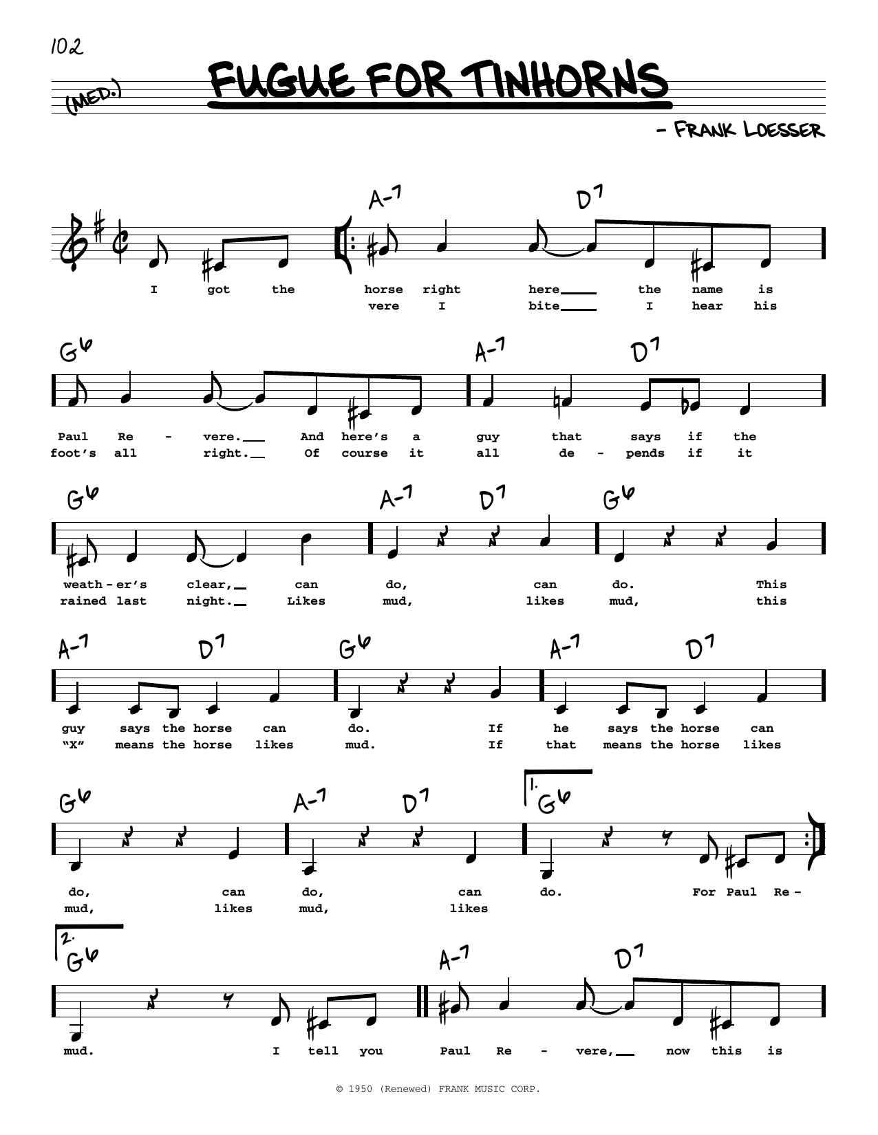 Product picture to: Fugue For Tinhorns (Low Voice)