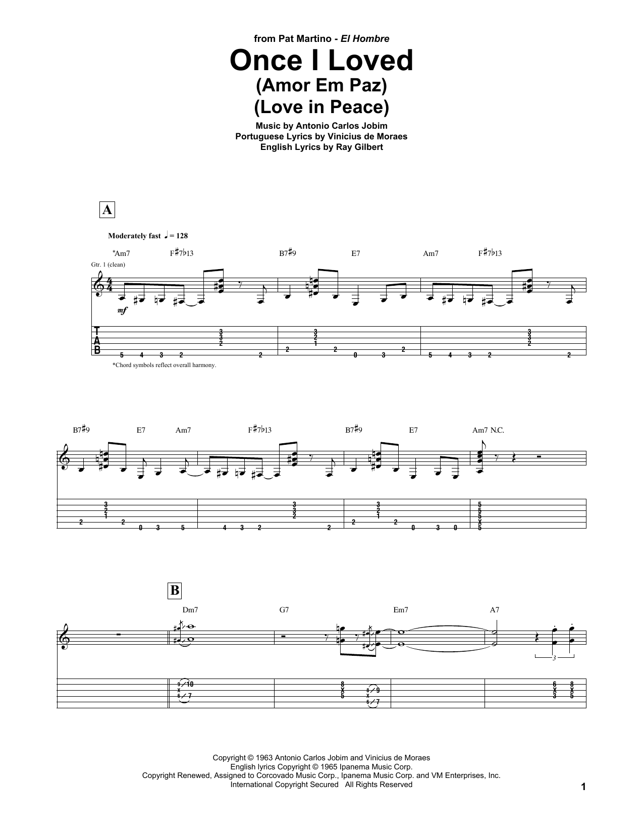 Product gallery: Page 1 of 1 Once I Loved (Amor Em Paz) (Love In Peace), Pat Martino