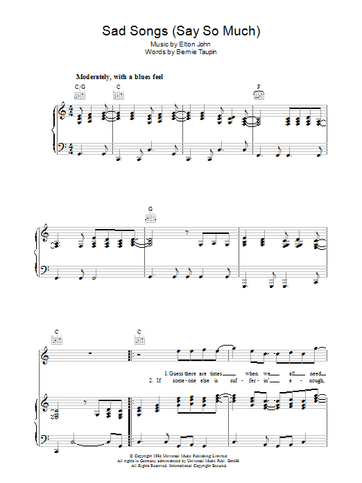 Produktbild zu: Sad Songs (Say So Much)