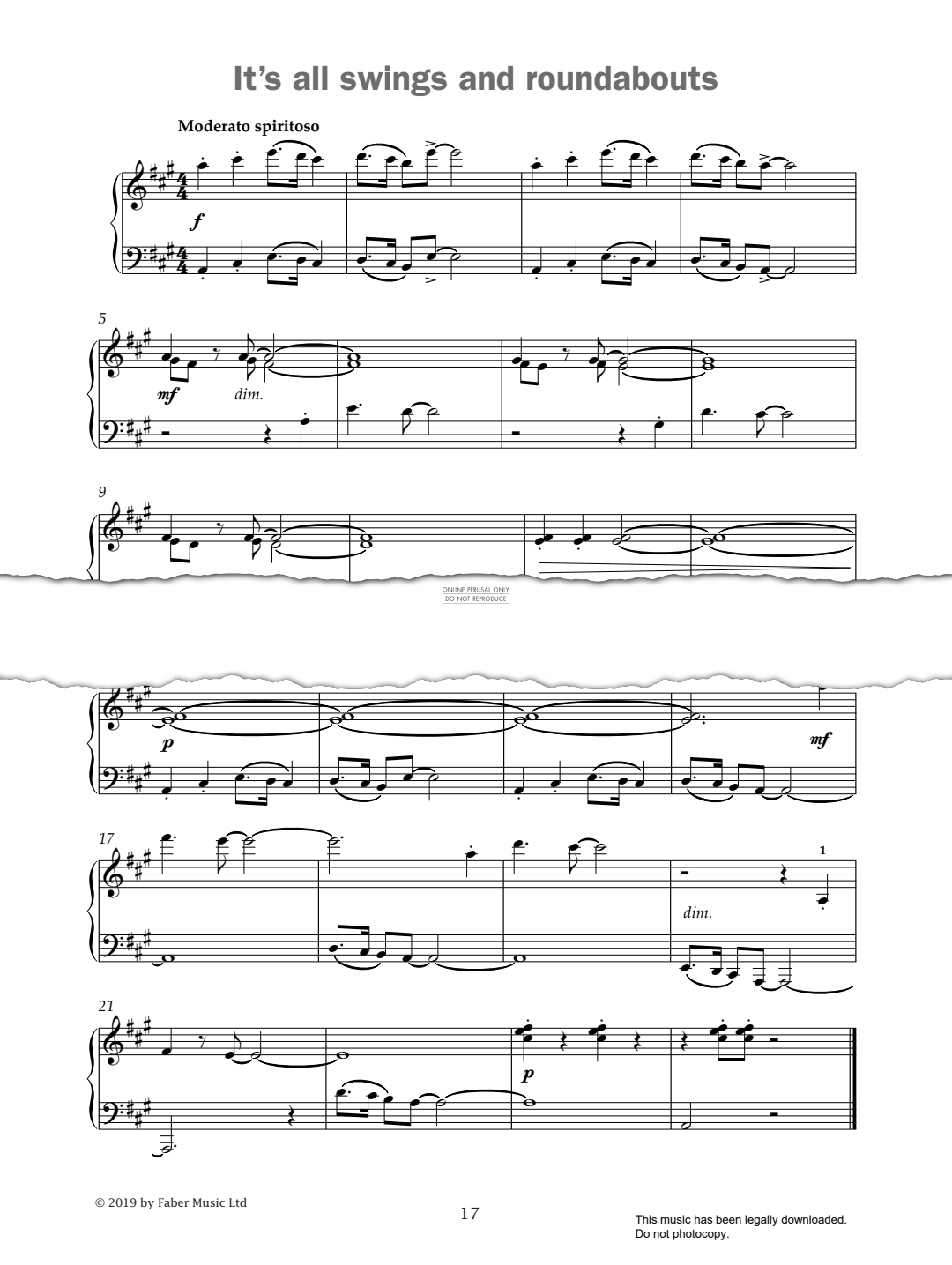 Produktgalerie: Seite 1 von 1 It's All Swings And Roundabouts (from 'Improve Your Sight-Reading! A Piece a Week Piano Grade 5'), Paul Harris, Klavier
