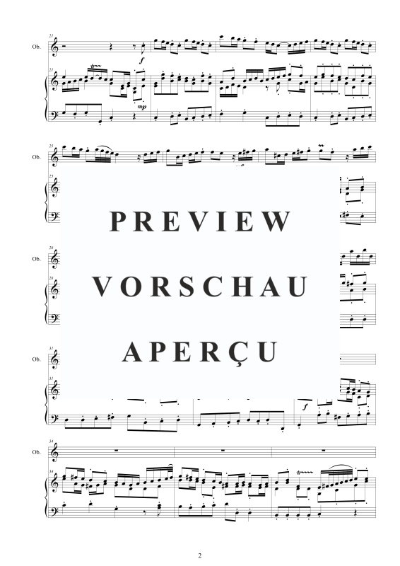 Produktgalerie: Seite 3 von 11 Oboe Concerto No.5 in C-Dur Op.9, , Oboe und Cembalo/Klavier