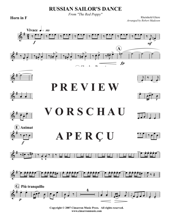 Produktgalerie: Seite 9 von 18 Russian Sailor Dance , , (Blechbläserquintett)