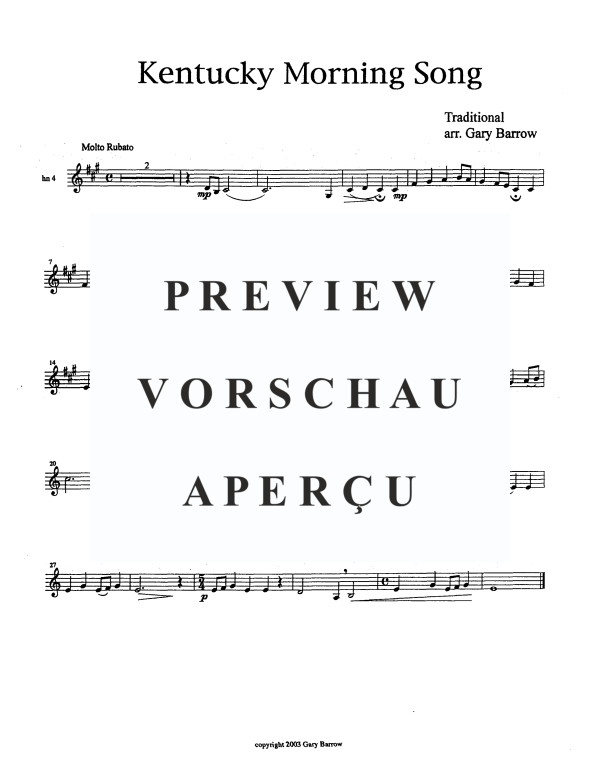 Product gallery: Page 9 of 11 Kentucky Morning Song, , Horn Octet