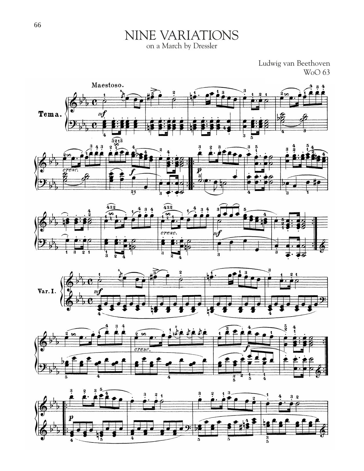 Product gallery: Page 1 of 1 9 Variations On A March By Dressler, WoO 63, Ludwig Van Beethoven