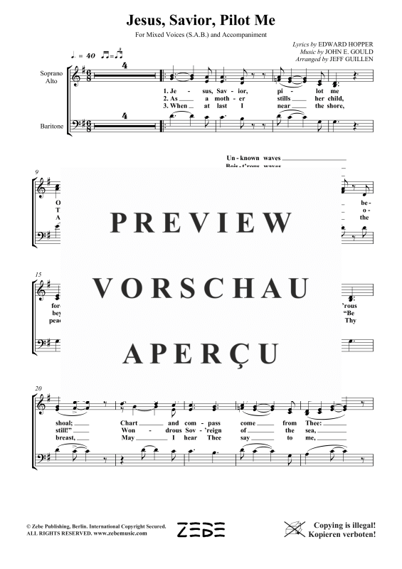 Produktgalerie: Seite 3 von 9 Jesus, Savior, Pilot Me, , Gemischter Chor SAB und Klavier