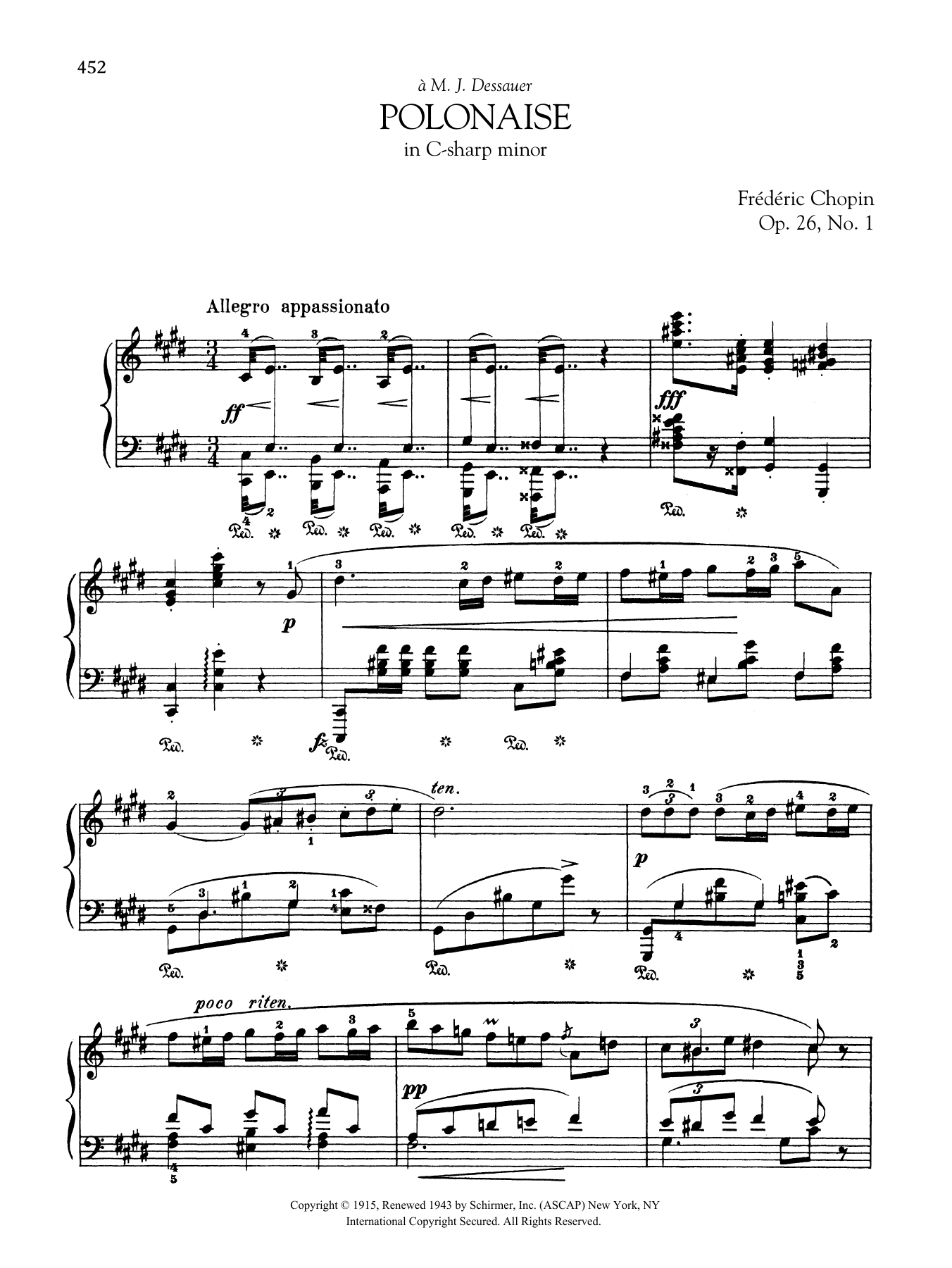 Product gallery: Page 1 of 1 Polonaise in C-sharp minor, Op. 26, No. 1, Frédéric Chopin
