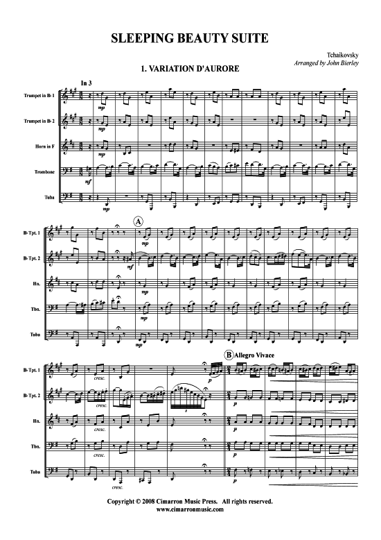 Produktbild zu: Sleeping Beauty Suite – 5 Sätze Peter Tschaikowski (aus Dornröschen, op. 66)