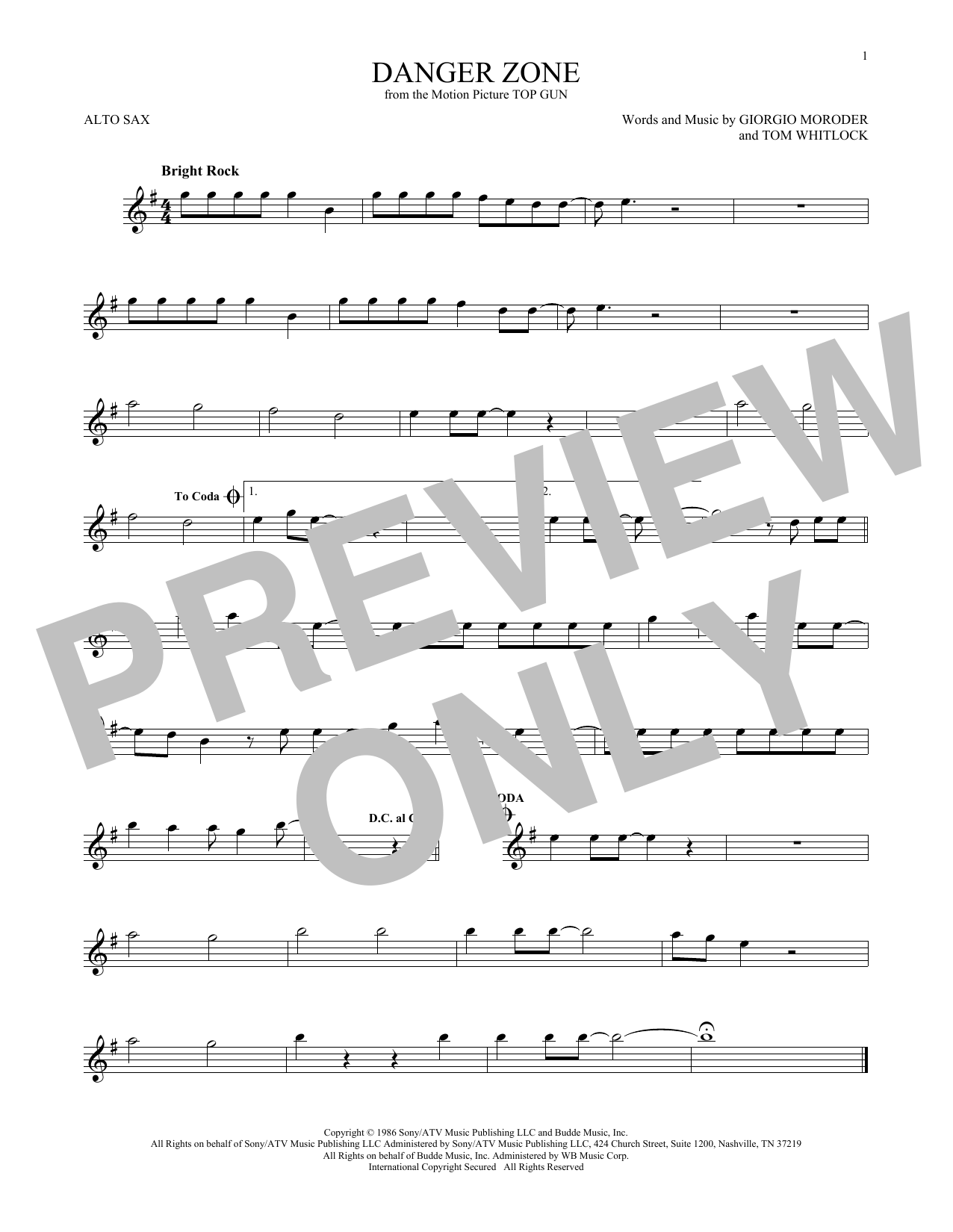 Product gallery: Page 1 of 1 Danger Zone, Kenny Loggins