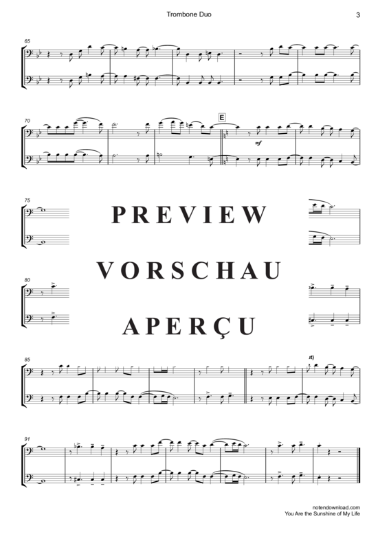 Product gallery: Page 4 of 8 You Are the Sunshine of My Life , Wonder, Stevie, (Trombone duet)