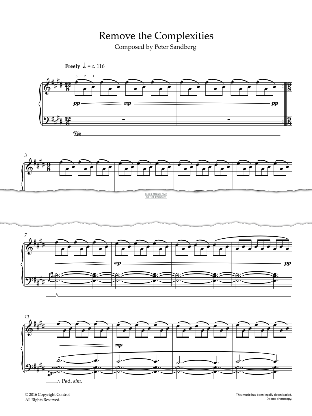 Produktgalerie: Seite 1 von 1 Remove The Complexities, Peter Sandberg, Klavier