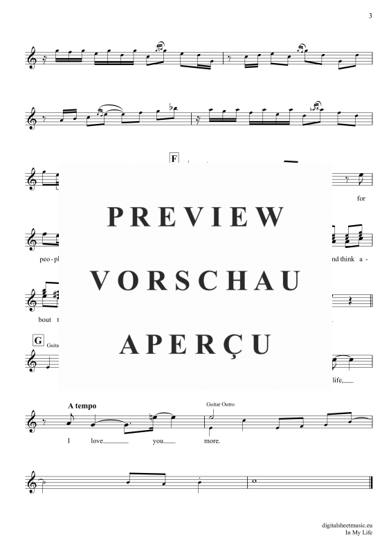 Product gallery: Page 4 of 4 In My Life, Beatles, The, (Tenor-Sax)