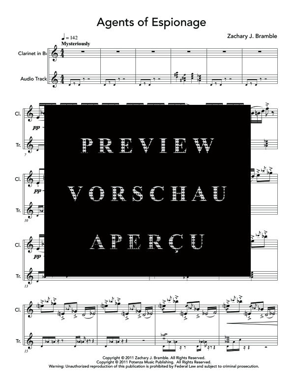 Product gallery: Page 5 of 11 Agents of Espionage, , (clarinet and CD)