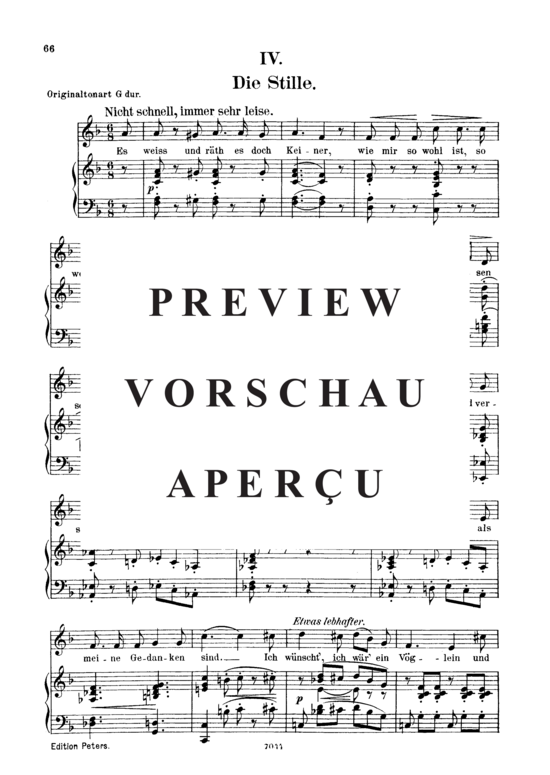 gallery: Die Stille, Op.39 No.4, , Gesang tief und Klavier