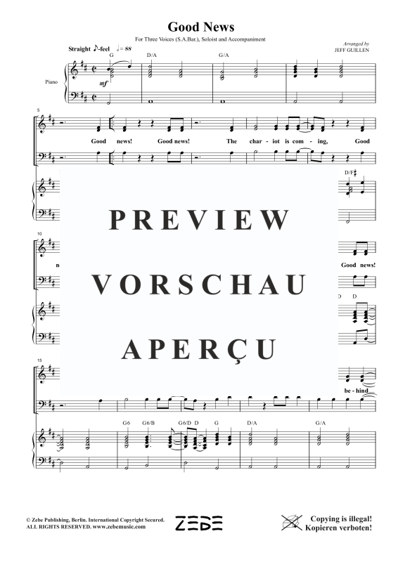 Produktgalerie: Seite 6 von 8 Good News, , Gemischter Chor SAB, Solo und Klavier