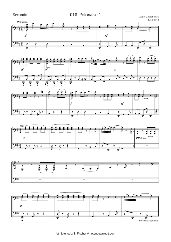 Produktbild zu: Polonaise Daniel Gottlob Türk (1756-1813) 