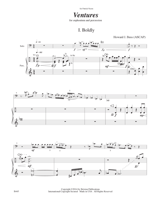 Product picture to: Ventures (Euphonium und ein (oder zwei) Howard J. Buss