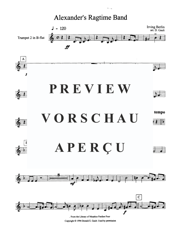Produktgalerie: Seite 9 von 11 Alexander's Ragtime Band, , Blechbläserquartett