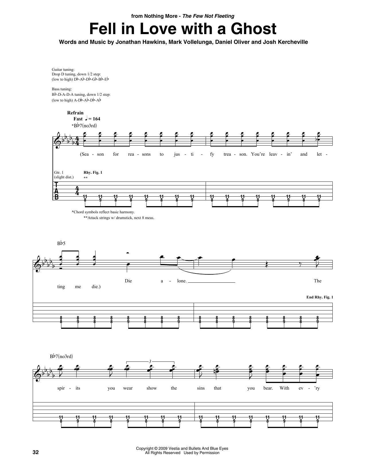 Produktgalerie: Seite 1 von 1 Fell In Love With A Ghost, Nothing More, Gitarre