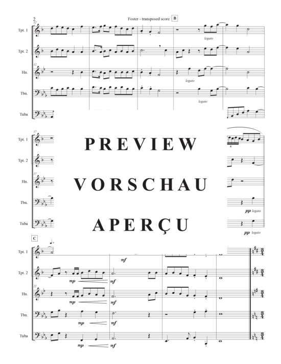 Produktgalerie: Seite 5 von 21 Tribute to Stephen Foster , , (Blechbläserquintett)