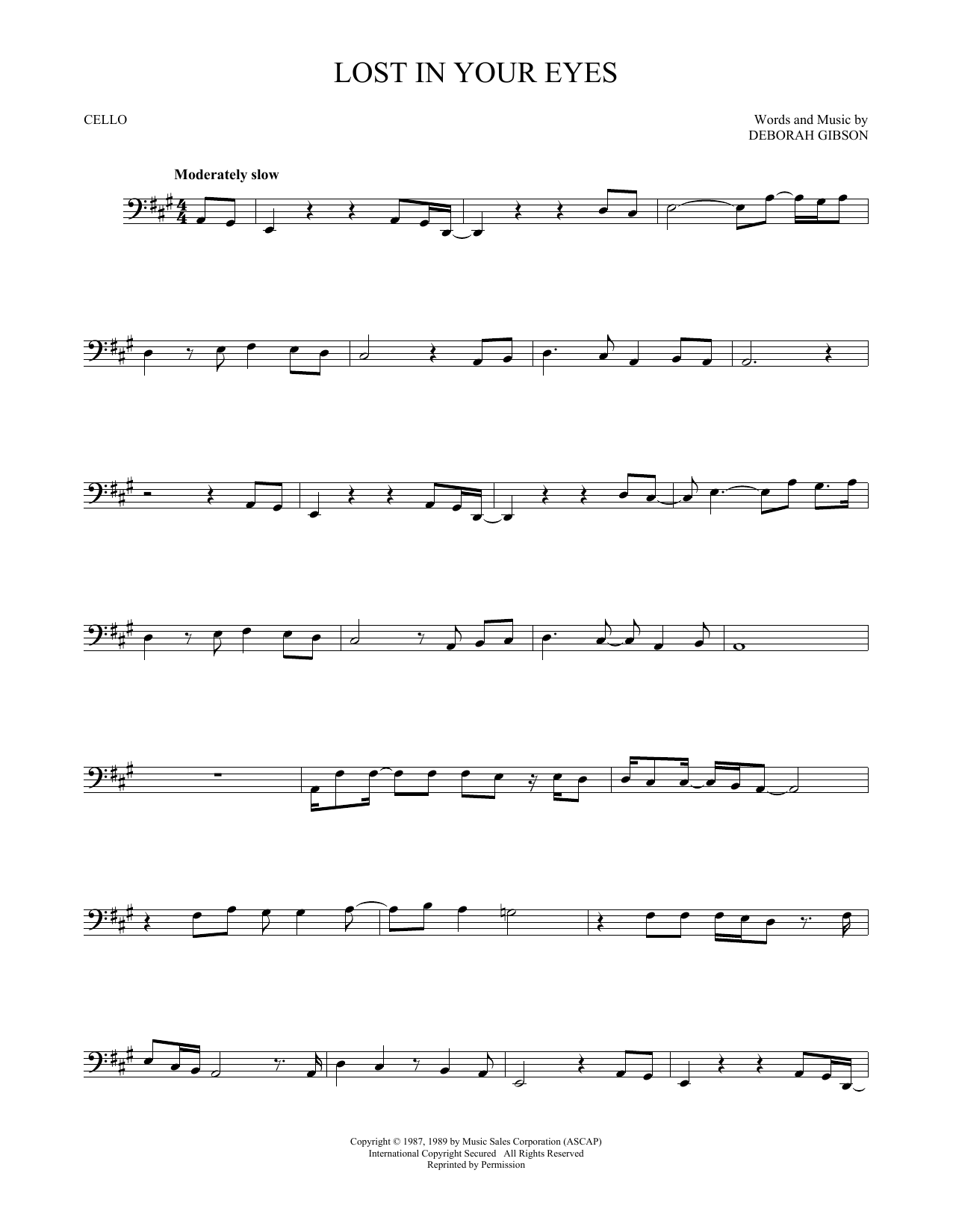 Produktgalerie: Seite 1 von 1 Lost In Your Eyes, Debbie Gibson, Violoncello