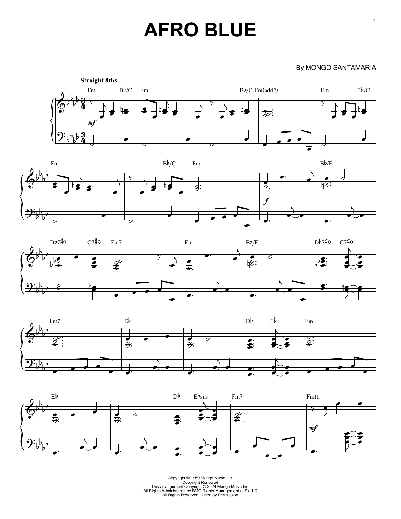 Produktbild zu: Afro Blue (arr. Brent Edstrom)