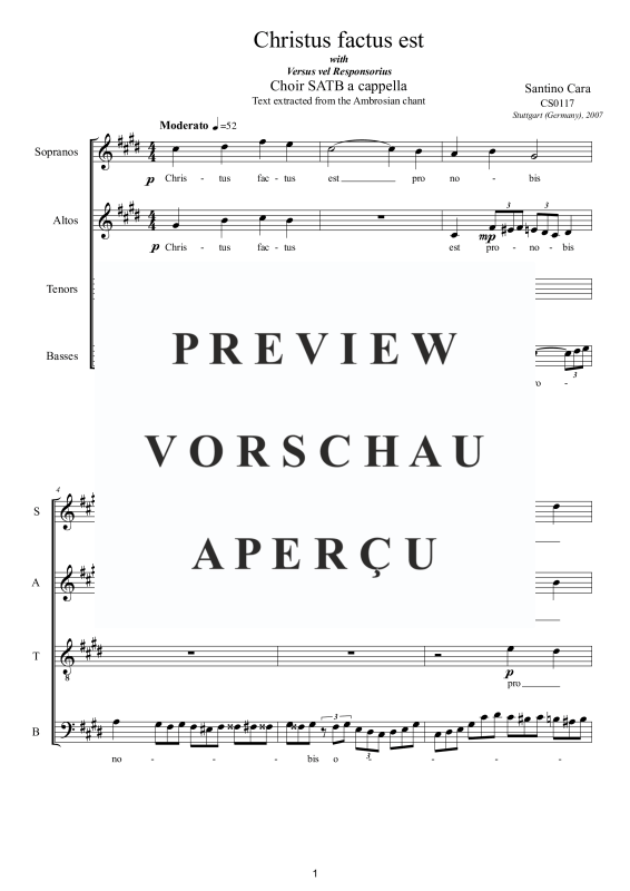 Produktgalerie: Seite 2 von 11 Christus factus est - Ambrosianischer Gesang, , Gemischter Chor