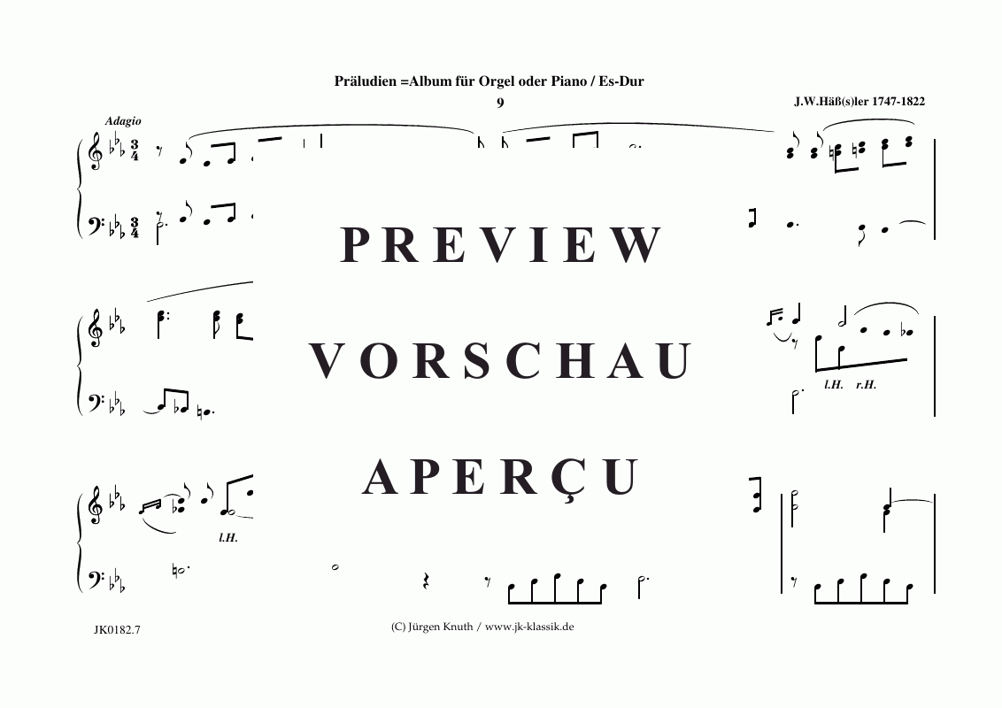 Produktgalerie: Seite 8 von 11 Präludien Es-Dur , , (Orgel/Klavier Solo)