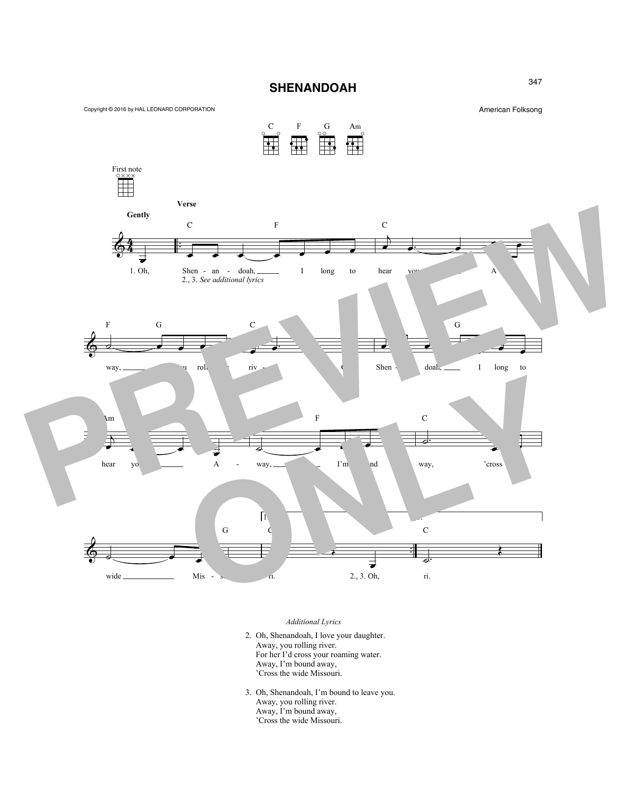 Produktgalerie: Seite 1 von 1 Shenandoah, American Folksong