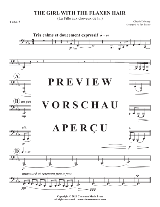 Product gallery: Page 10 of 10 Girl with the Flaxen Hair, The , , (Tuba Quartett EETT)