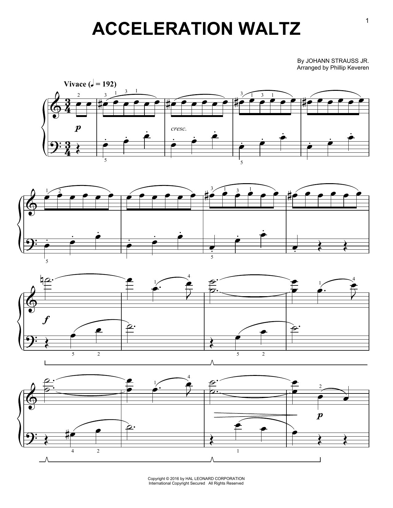 Product picture to: Acceleration Waltz [Classical version] (arr. Phillip Keveren)
