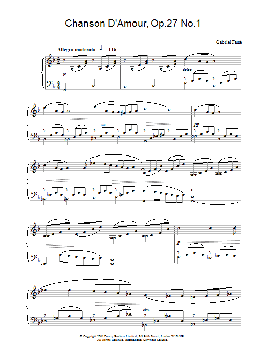 Produktbild zu: Chanson D'Amour, Op.27 No.1