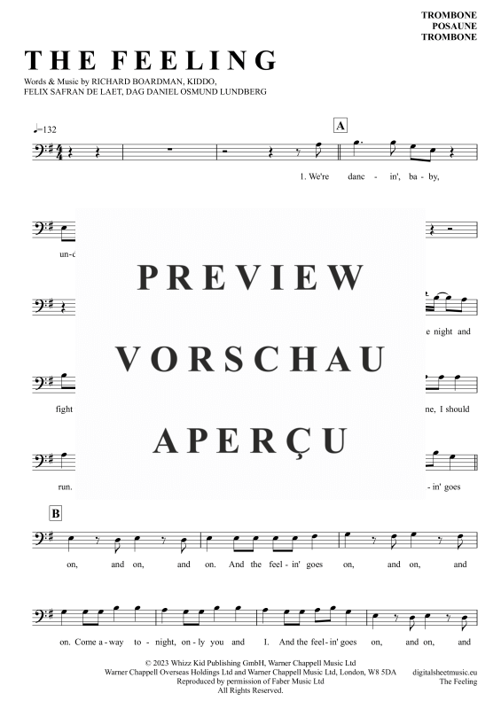 Product gallery: Page 2 of 4 The Feeling, Frequencies, Lost, (Posaune / Bariton)