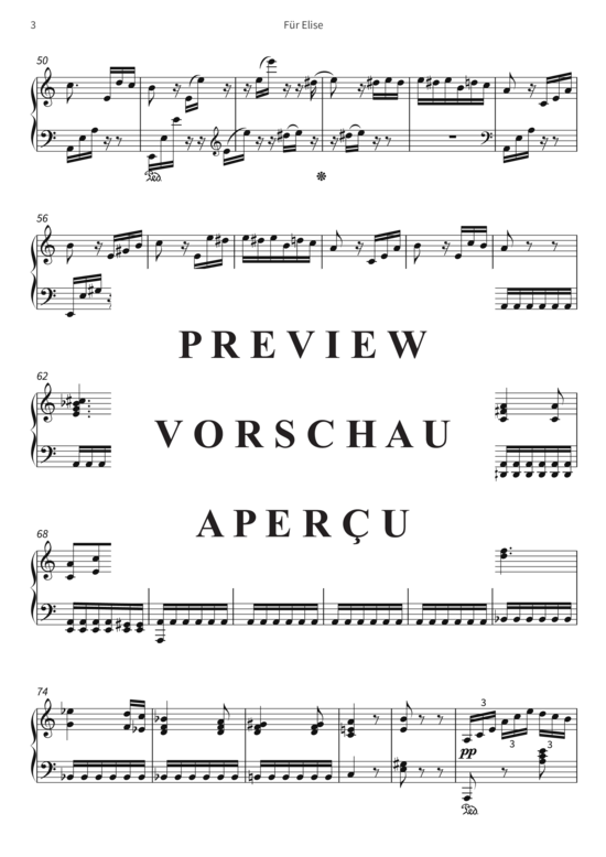 Product gallery: Page 6 of 7 Für Elise - WoO 59, Klavierstück in a-Moll , , Piano Solo