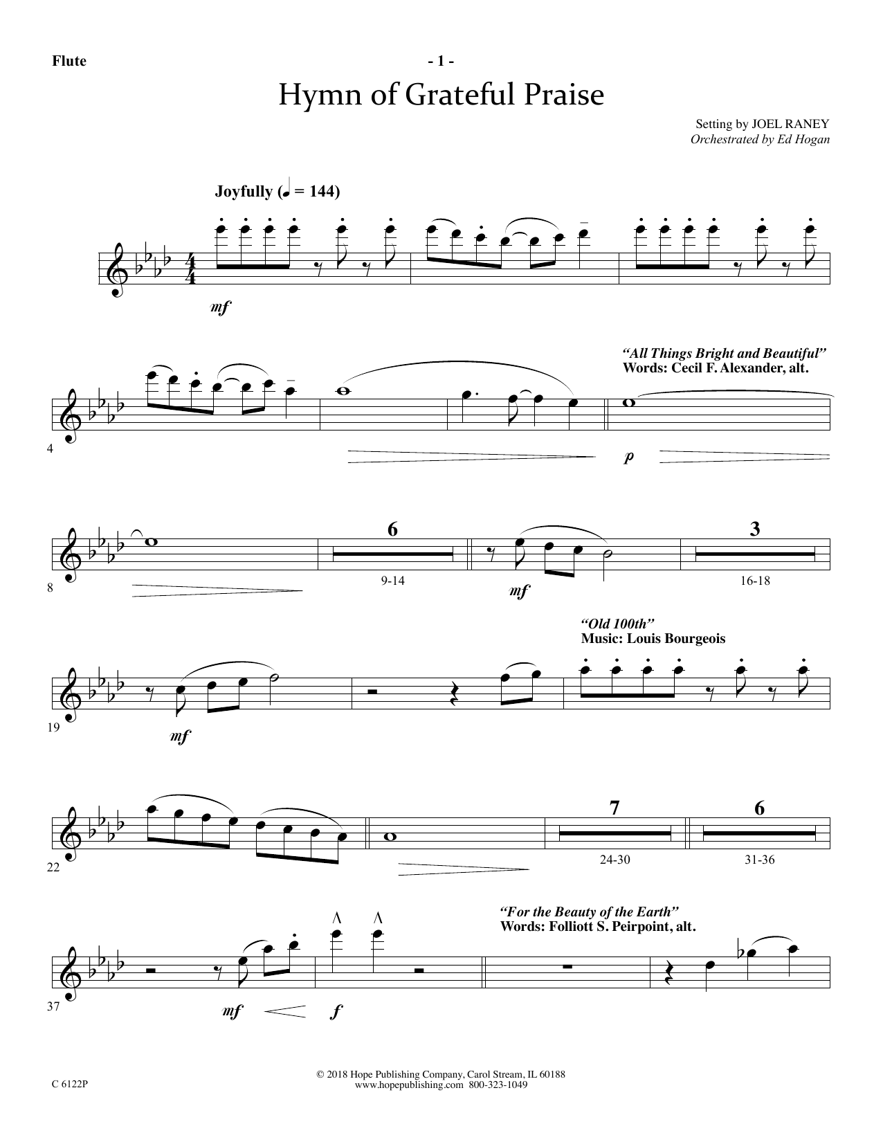 Product picture to: Hymn Of Grateful Praise - Flute