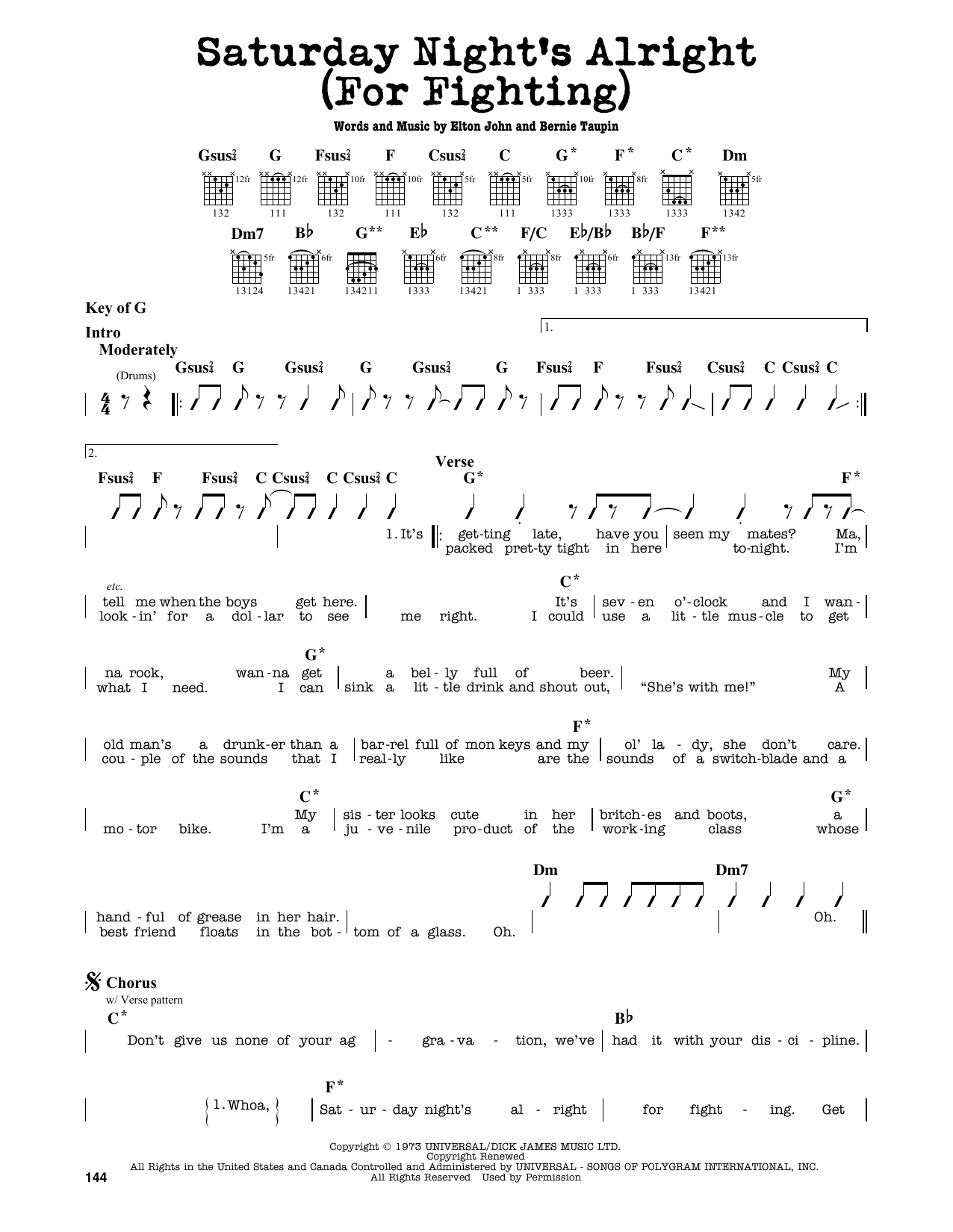 Produktbild zu: Saturday Night's Alright (For Fighting)
