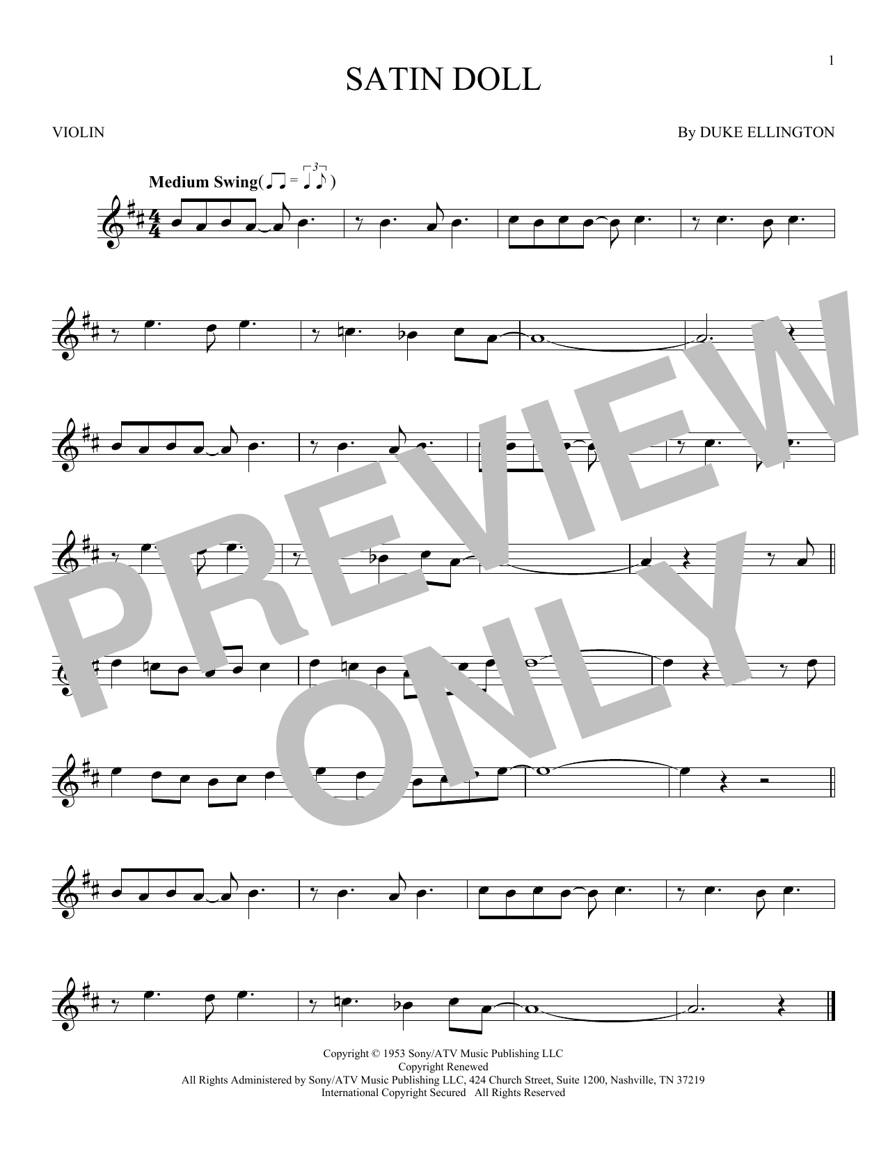 Product gallery: Page 1 of 1 Satin Doll, Duke Ellington