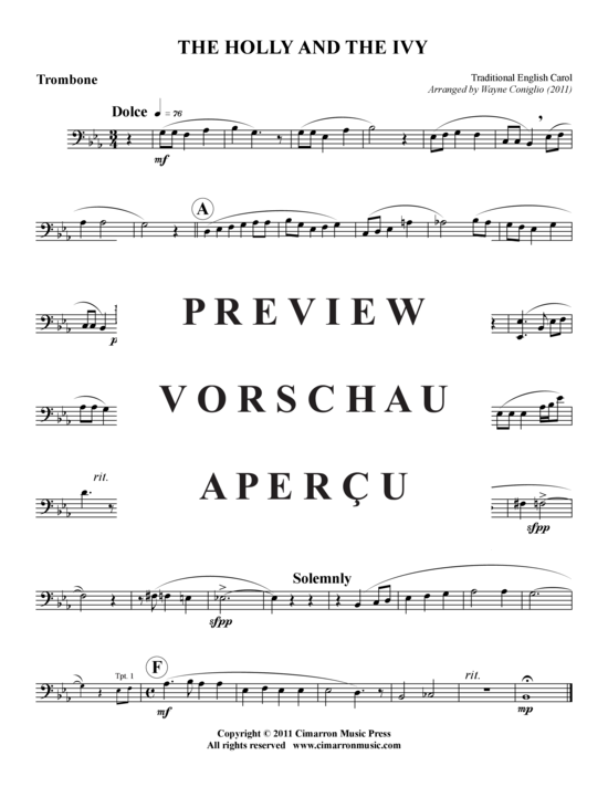 Produktgalerie: Seite 5 von 8 The Holly and the Ivy , , (Blechbläserquintett)