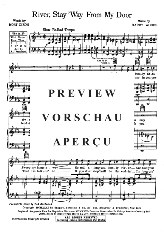 Produktgalerie: Seite 3 von 8 River, Stay Way From My Door , Popular Standard, Klavier und Gesang